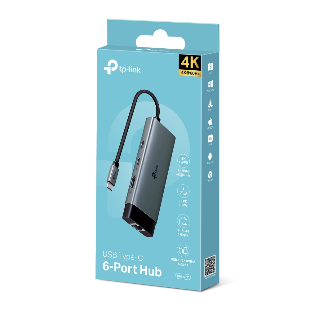 HUB TP-LINK USB TIPO C 6 EN 1