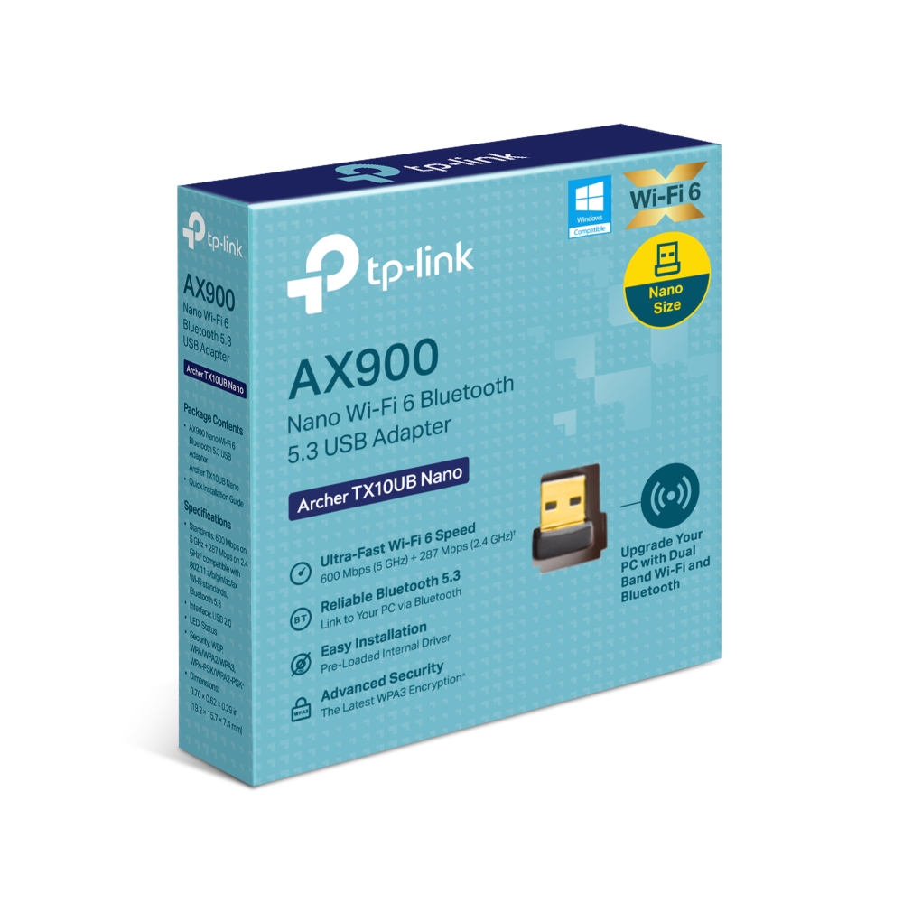 ADAPTADOR WIFI USB TP-LINK ARCHER TX10UB NANO AX900