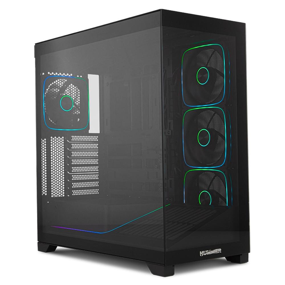 CAJA ORDENADOR GAMING NOX HUMMER BLADE ARGB AIRFLOW ATX CRISTAL TEMPLADO NEGRO