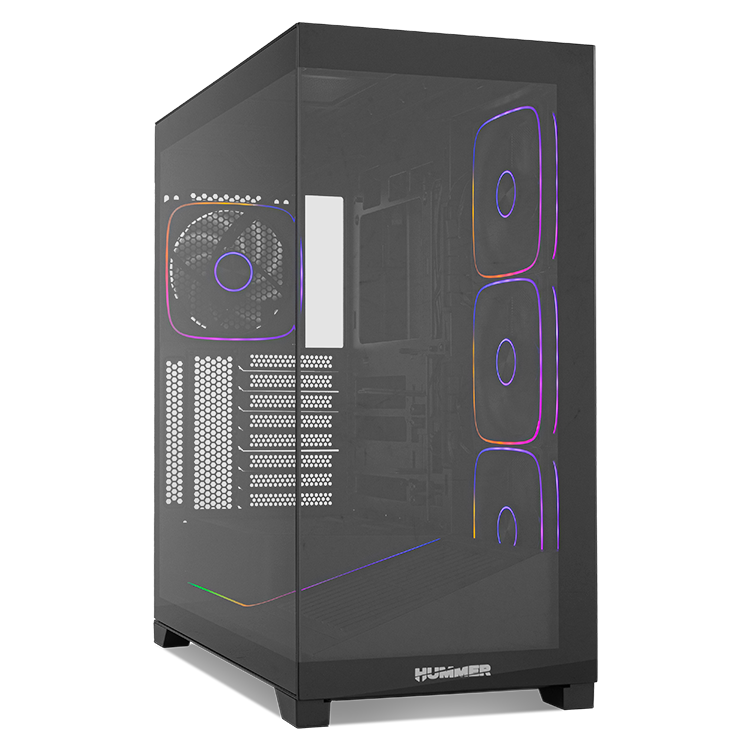 CAJA ORDENADOR GAMING NOX HUMMER BLADE ARGB AIRFLOW ATX CRISTAL TEMPLADO NEGRO