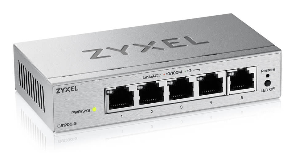 SWITCH ZYXEL GS1200-5V3 5 PUERTOS