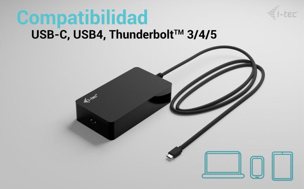 CARGADOR UNIVERSAL I-TEC CHARGER-C140W 140W USB TIPO C NEGRO
