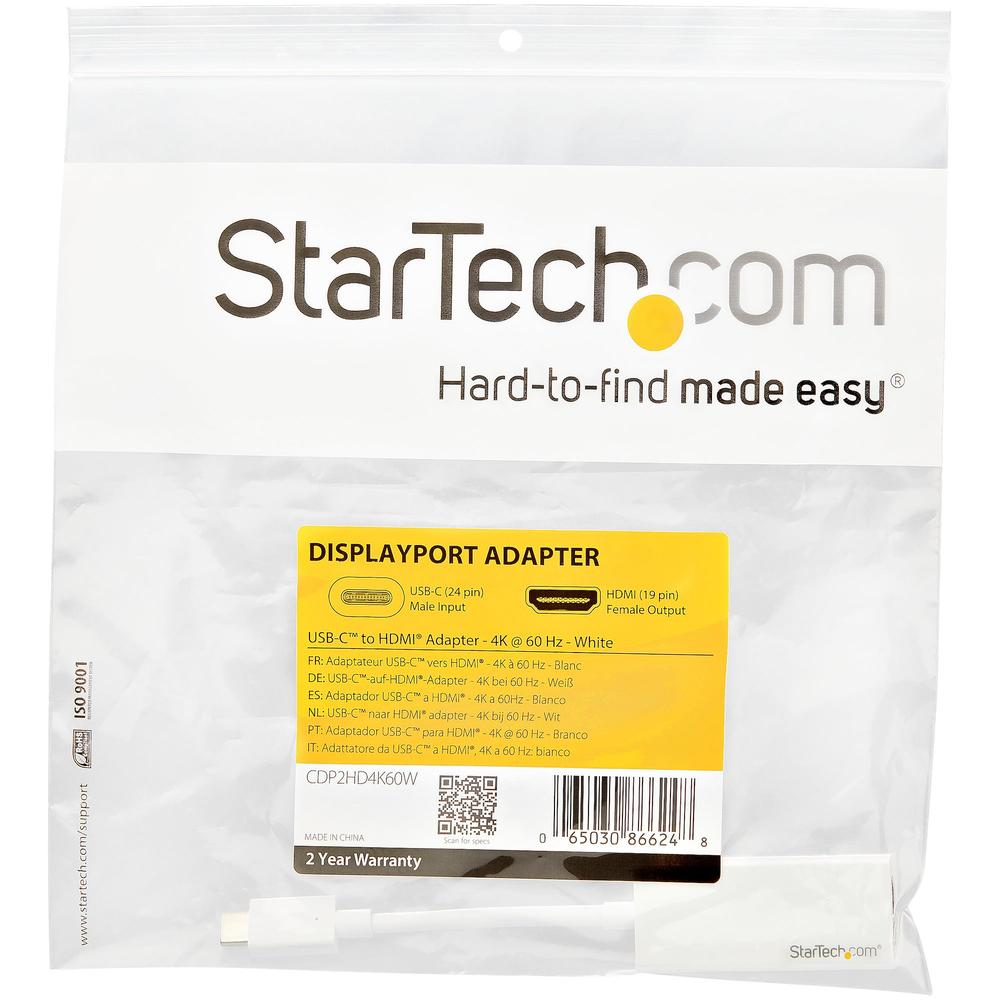 ADAPTADOR USB TIPO C A HDMI STARTECH MACHO-HEMBRA/ BLANCO