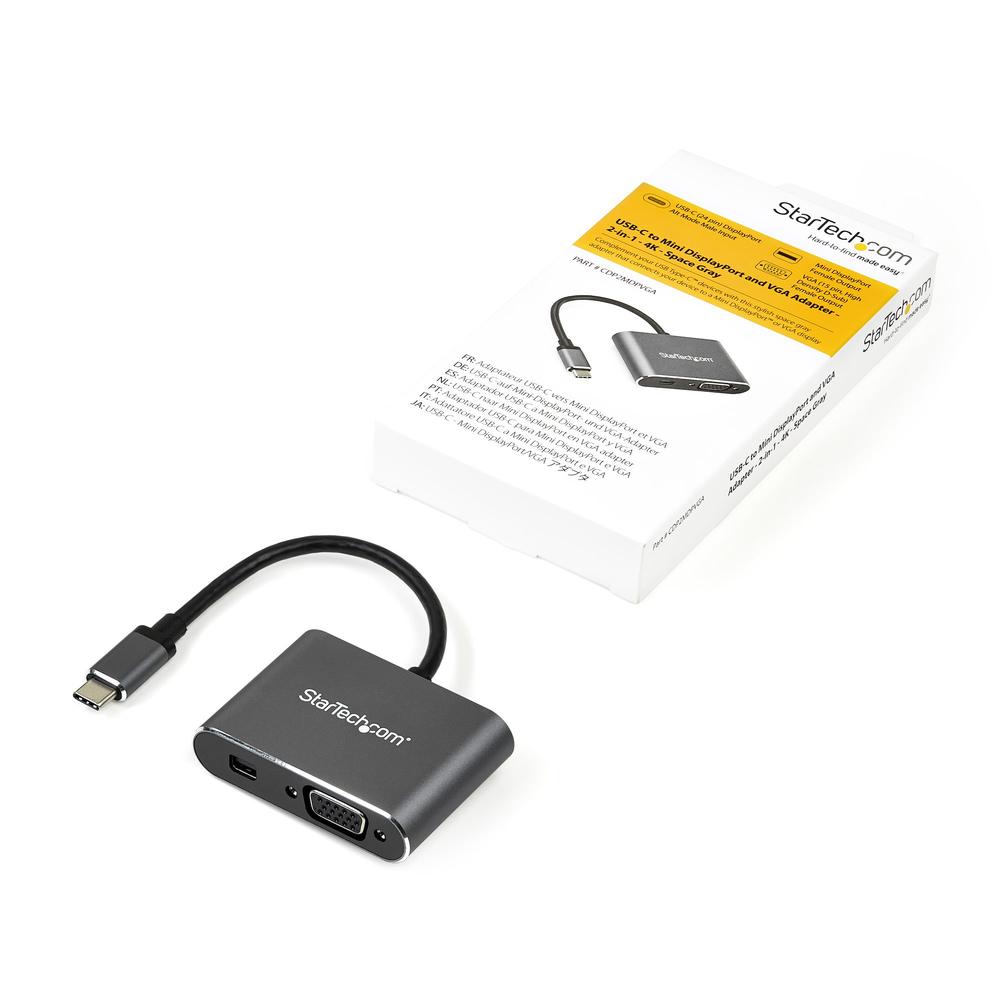 ADAPTADOR USB TIPO C A MINI DP/VGA STARTECH MACHO-HEMBRA