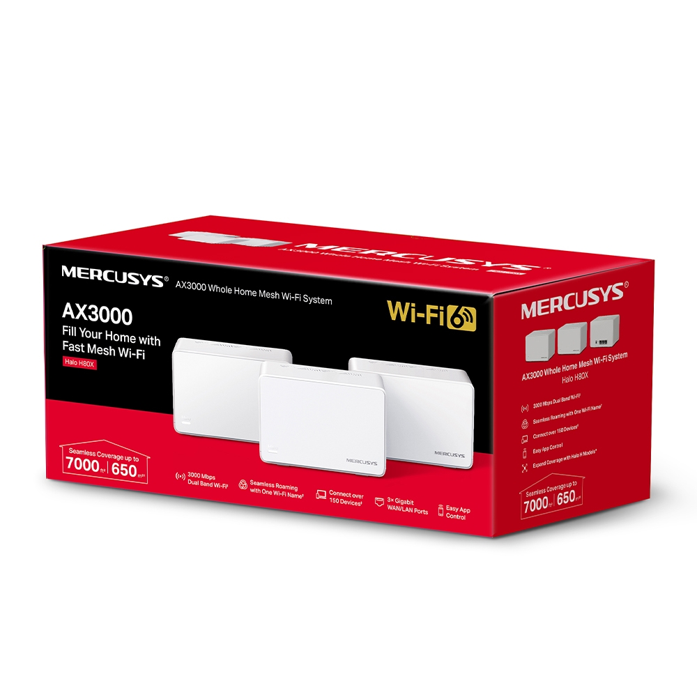 PUNTO DE ACCESO MERCUSYS HALO H80X 3-PACK