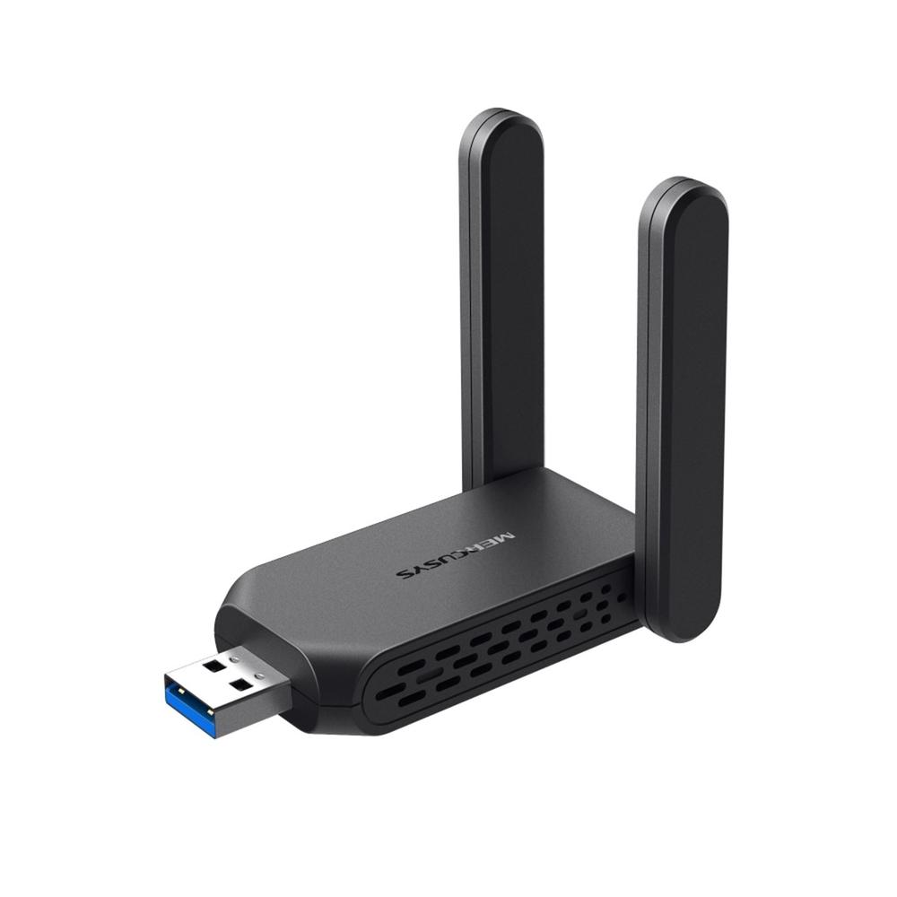 ADAPTADOR WIFI USB TIPO A MERCUSYS MA32H AC1300 2 ANTENAS
