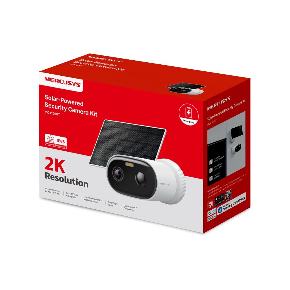 CAMARA SOLAR MERCUSYS MC410 KIT 2K