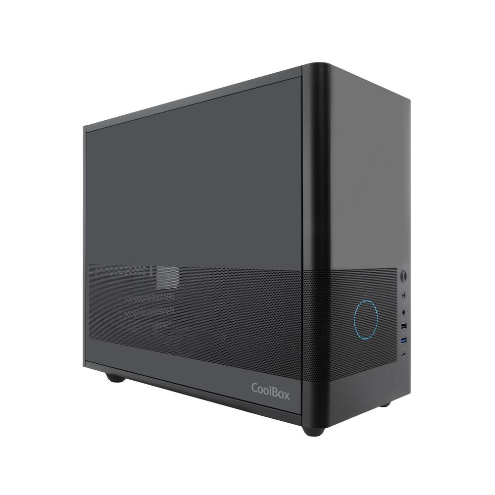 CAJA ORDENADOR COOLBOX MP2 FRONTAL REJILLA MATX NEGRO USB 3.2