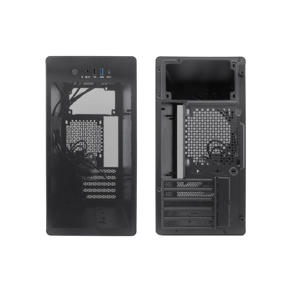 CAJA ORDENADOR COOLBOX M100 MATX FRONTAL REJILLA NEGRO USB 3.2