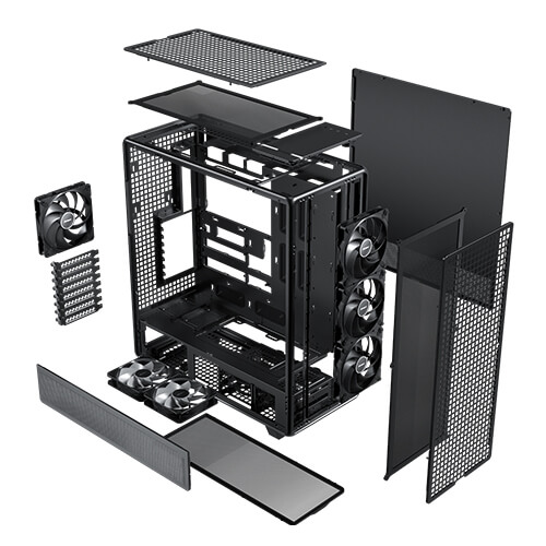 CAJA ORDENADOR GAMING ANTEC 900 ATX CRISTAL TEMPLADO NEGRA