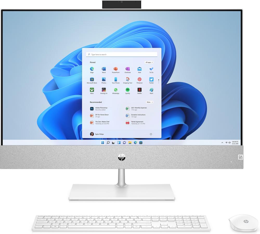 ORDENADOR ALL IN ONE HP 27-ca0021ns 27'' Ryzen 5-5500U/16GB/ SSD512GB/ TACTIL/ W11/ TECLADO Y RATON
