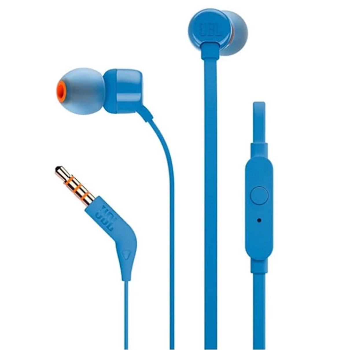 AURICULARES INTRAUDITIVOS JBL T110 BLUE / PURE BASS / DRIVERS 9MM / CABLE PLANO / MANOS LIBRES