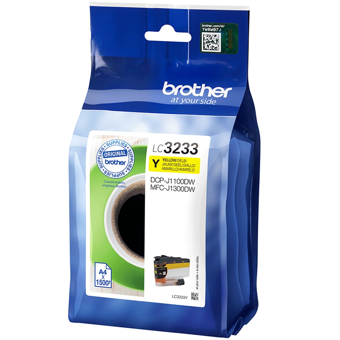 CARTUCHO TINTA BROTHER LC3233Y AMARILLO 1500 PÁGINAS