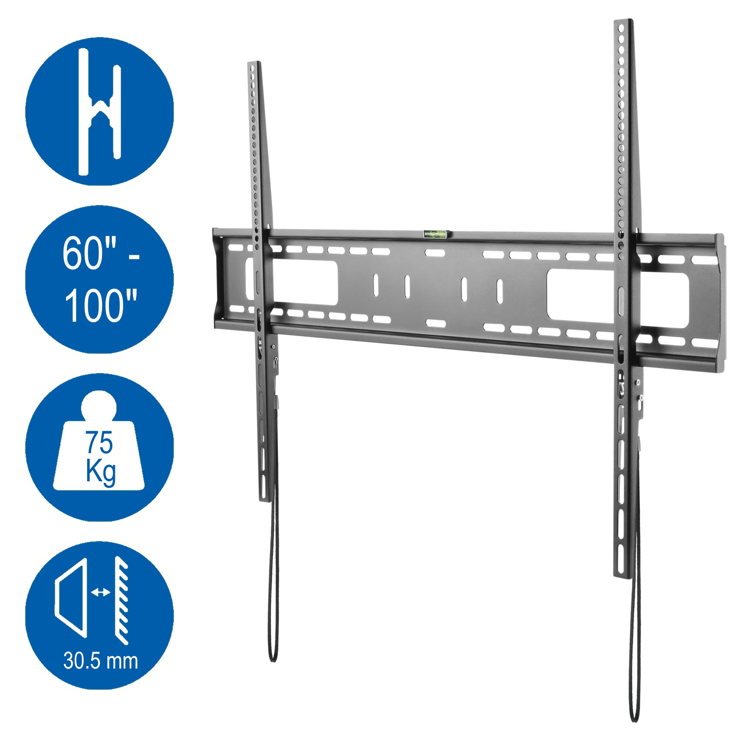 SOPORTE DE PARED EWENT EW1504 PARA TV DE 60"-100" CARGA MAXIMA 75KG