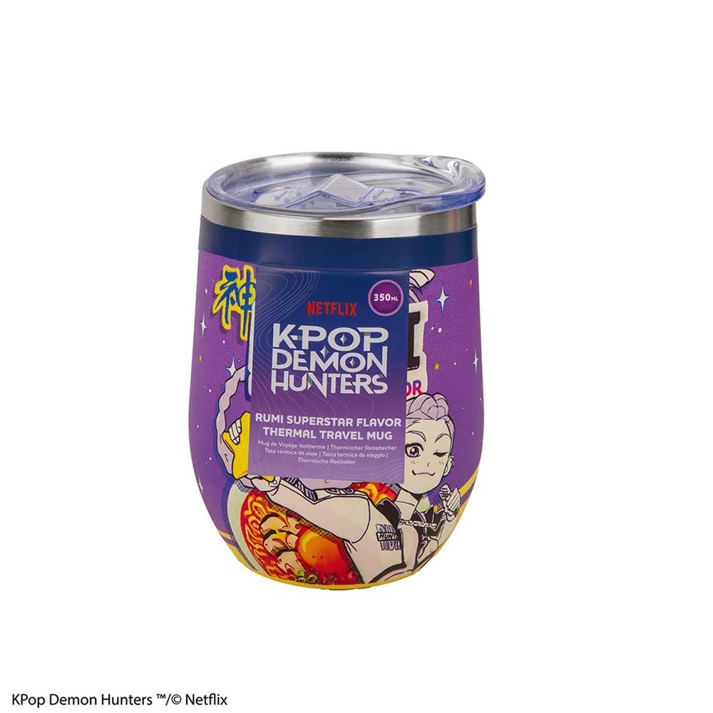 TAZA DE VIAJE ISOTERMICA CINEREPLICAS KPOP DEMON HUNTERS RUMI SUPERSTAR FLAVOR