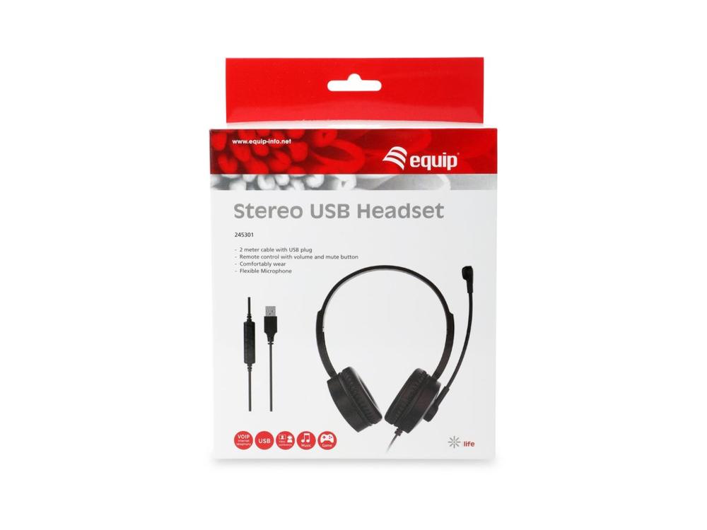 AURICULARES USB EQUIP 245301 NEGRO