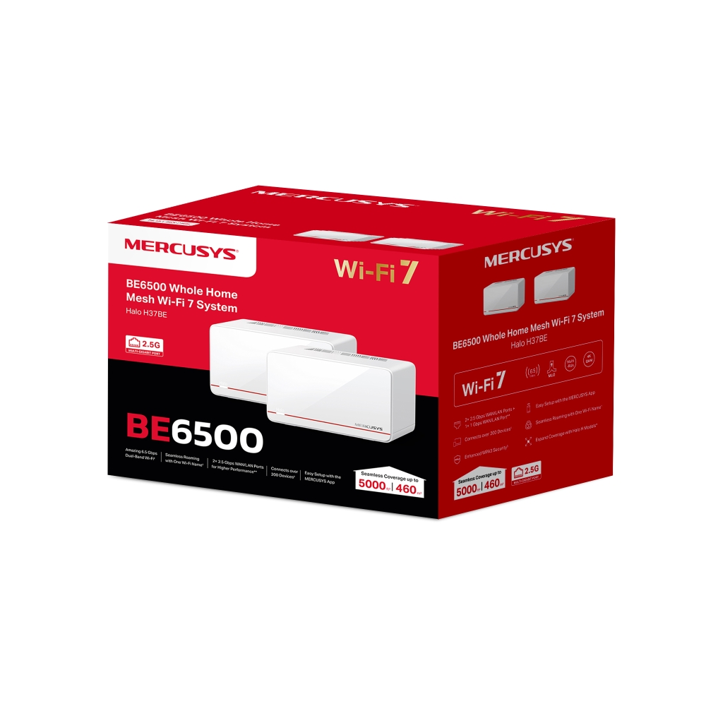 WIFI MESH MERCUSYS HALO H37BE PACK 2