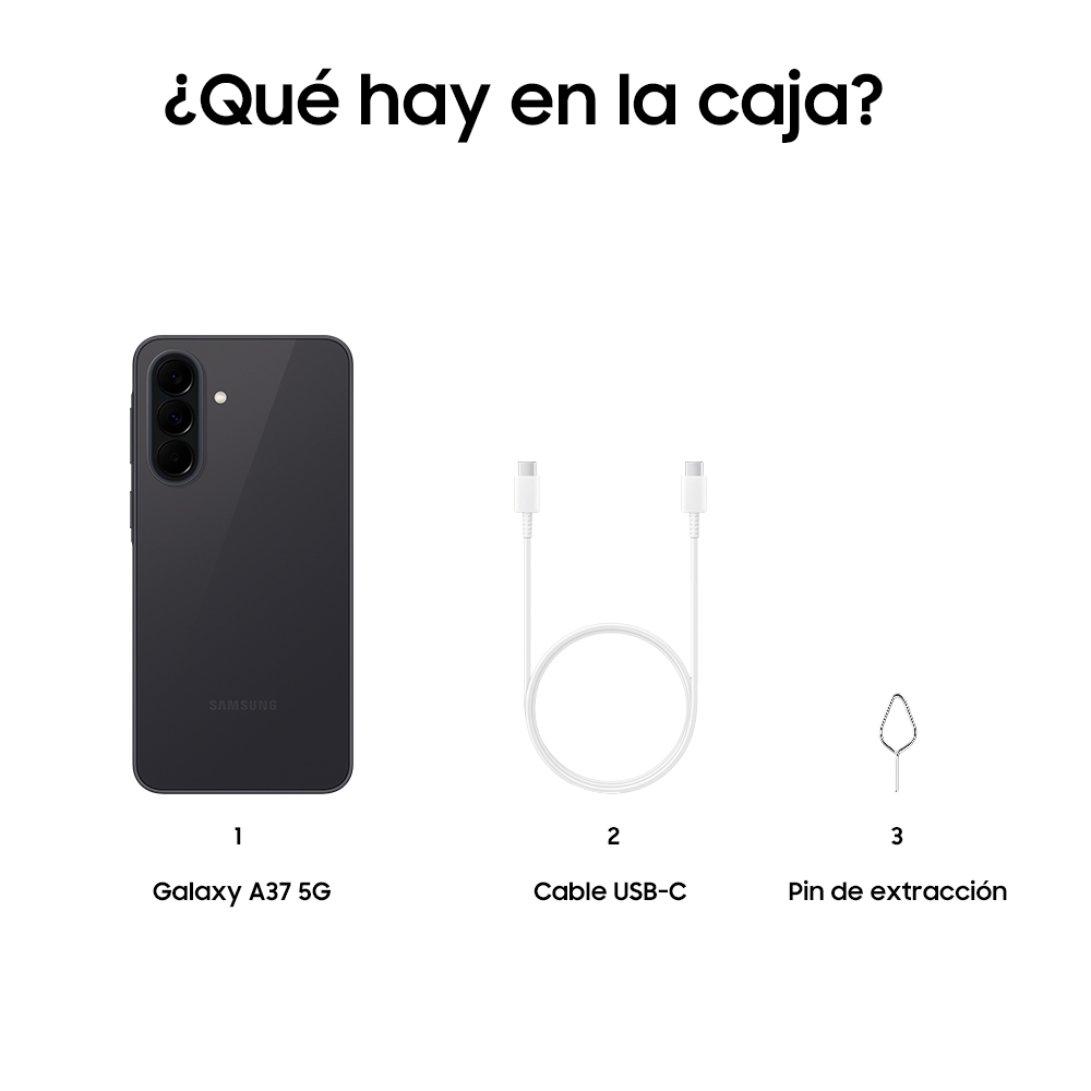 TELEFONO MOVIL SMARTPHONE SAMSUNG GALAXY A37 5G/ 6GB/ 128GB/ 6.7"/ GRIS