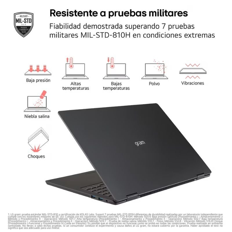 PORTATIL LG GRAM PRO 16Z90TS-G U9-288V/ 32GB/ SSD 1TB/ 16"/ W11H