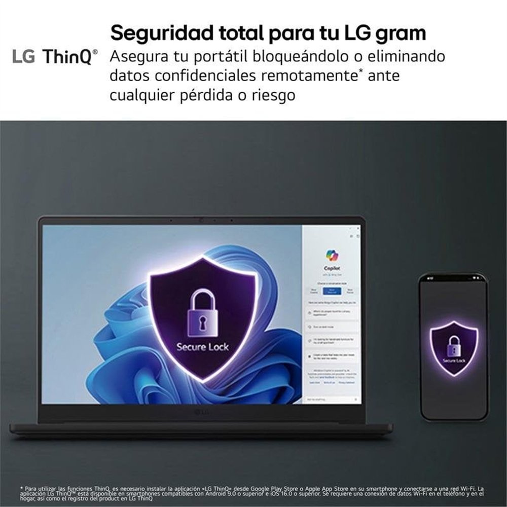 PORTATIL LG GRAM PRO 16ZD90U-G U7-355/ 32GB/ SSD 512GB/ 16"/ FREEDOS