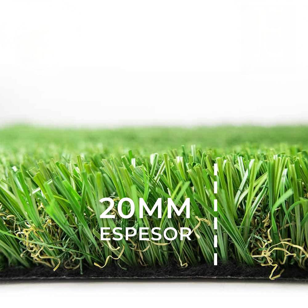 3NOD CESPED ARTIFICIAL 2M X 4M 40MM DE ALTURA ALTA DENSIDAD COLOR VERDE