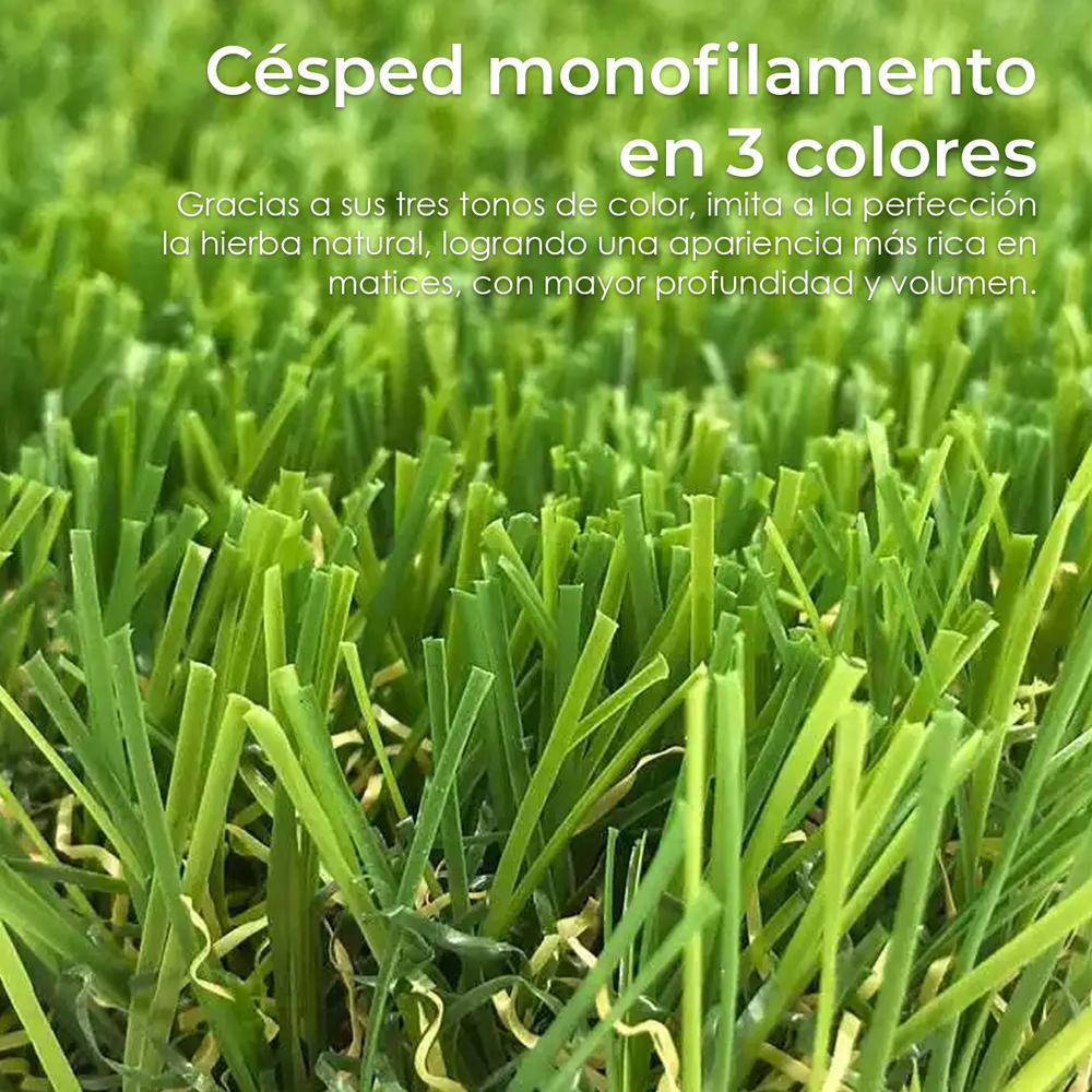3NOD CESPED ARTIFICIAL 2M X 4M 40MM DE ALTURA ALTA DENSIDAD COLOR VERDE