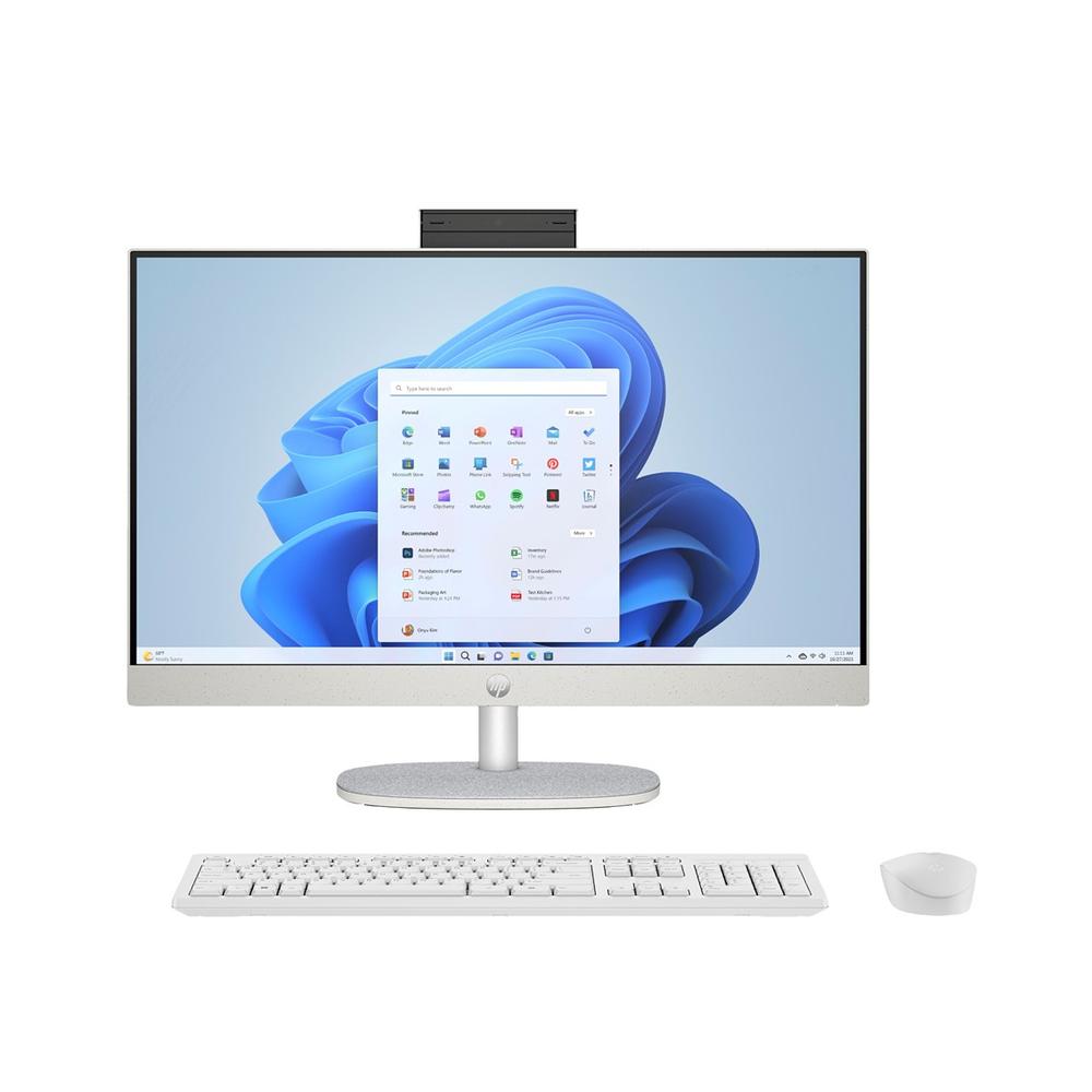 ORDENADOR ALL IN ONE HP 24-cr0014ns CEL N100/ 8GB/ SSD 512GB/ 23.8"/ FREEDOS/ BLANCO