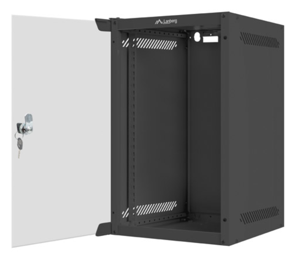 Lanberg WF10-2309-10B armario rack 9U Bastidor de pared Negro