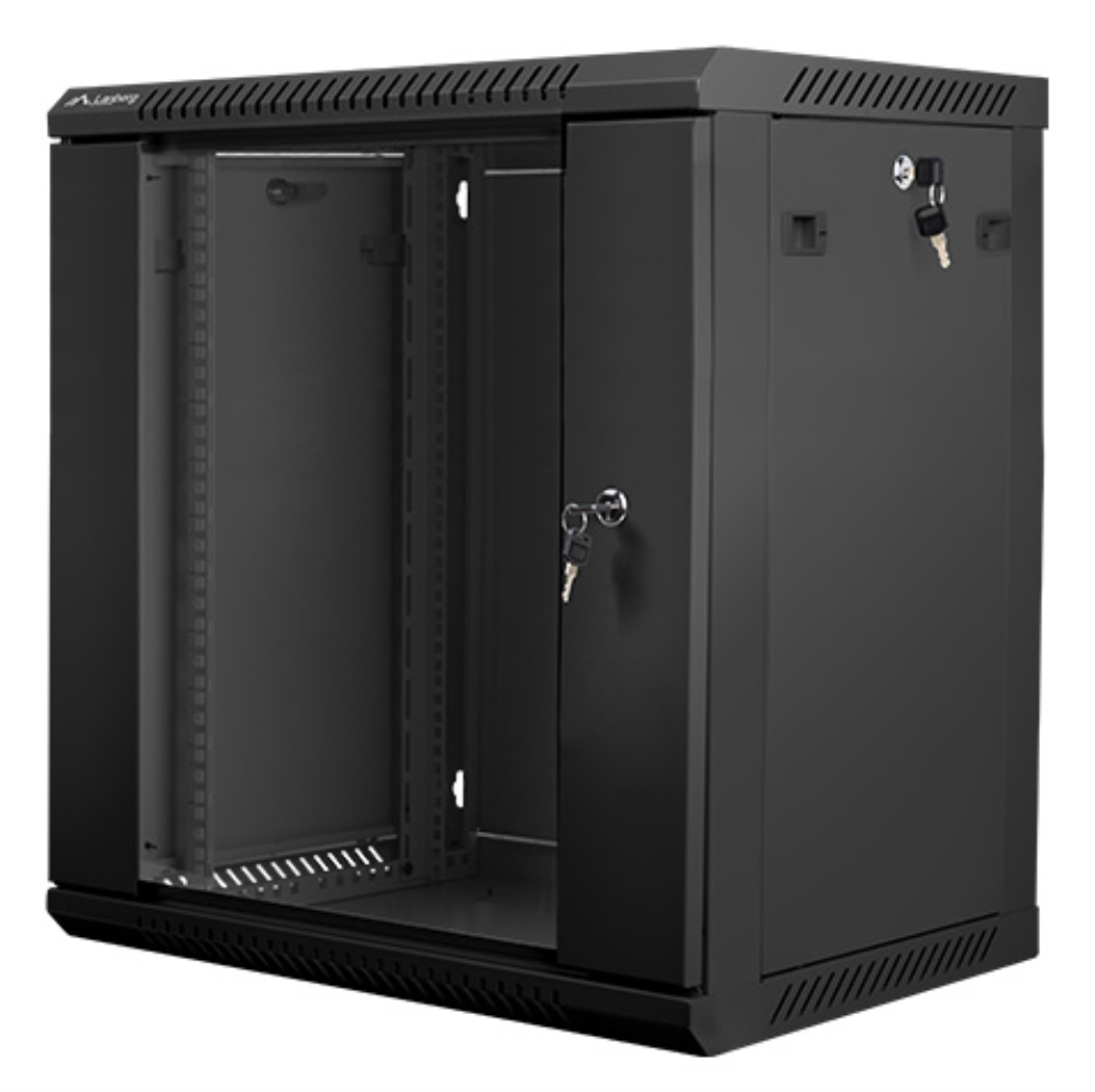 Lanberg WF01-6412-10B armario rack 12U Bastidor de pared Negro