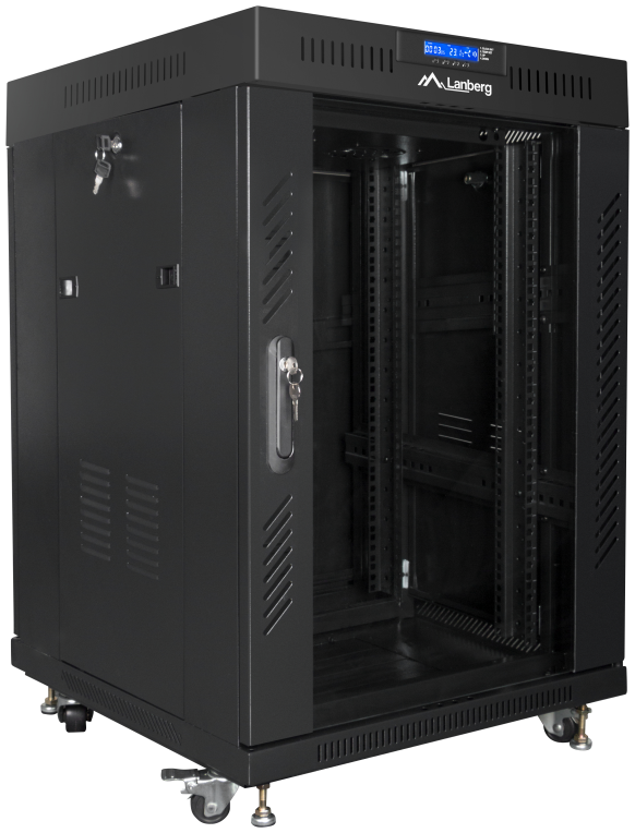 Lanberg FF01-6615-12BL armario rack 15U Rack o bastidor independiente Negro