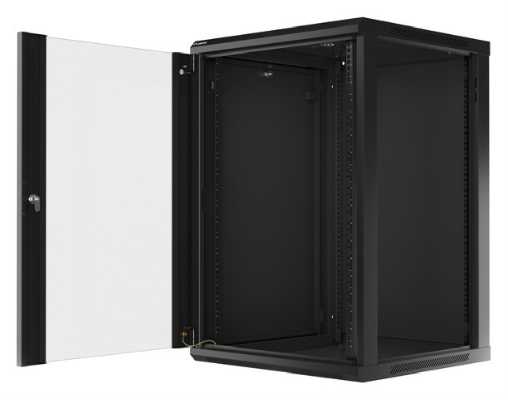 Lanberg WF01-6618-10B armario rack 18U Bastidor de pared Negro