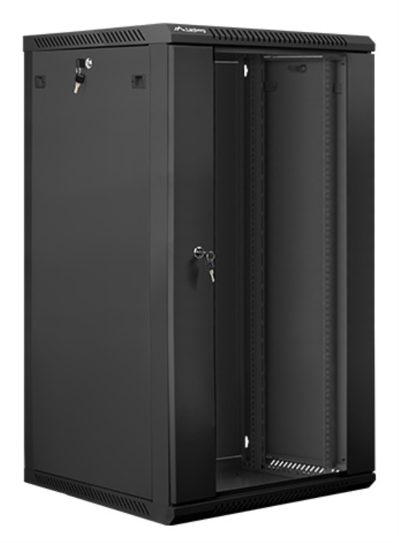 Lanberg WF01-6622-10B armario rack 22U Bastidor de pared Negro