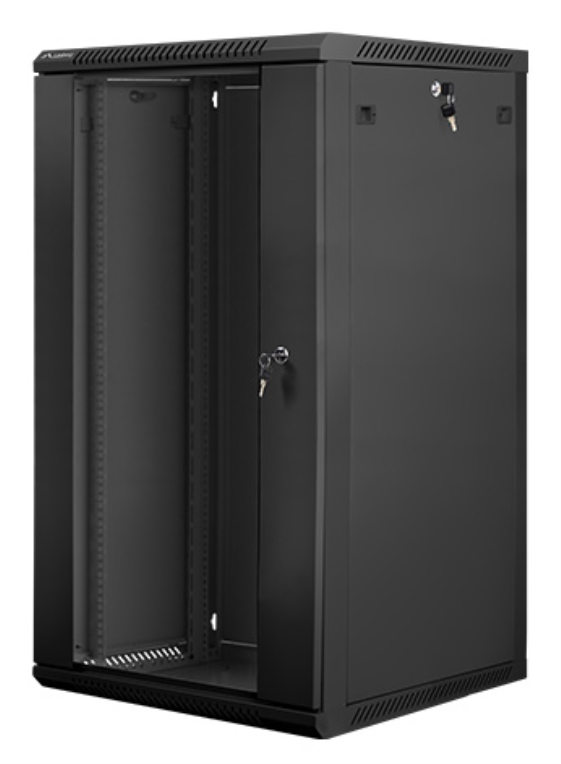 Lanberg WF01-6622-10B armario rack 22U Bastidor de pared Negro