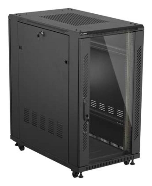 Lanberg FF01-6022-12B armario rack 22U Rack o bastidor independiente Negro