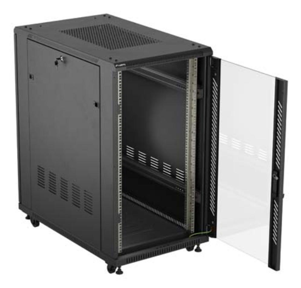 Lanberg FF01-6022-12B armario rack 22U Rack o bastidor independiente Negro