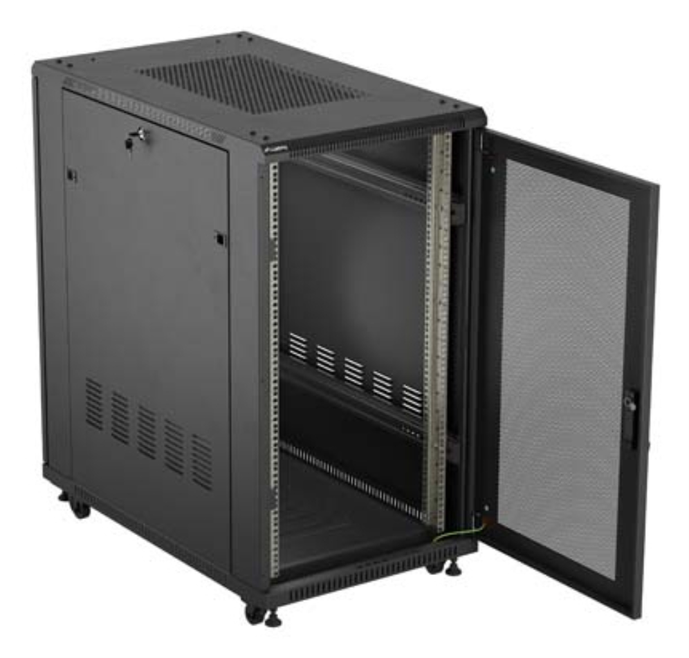 Lanberg FF01-6022-23B armario rack 22U Rack o bastidor independiente Negro