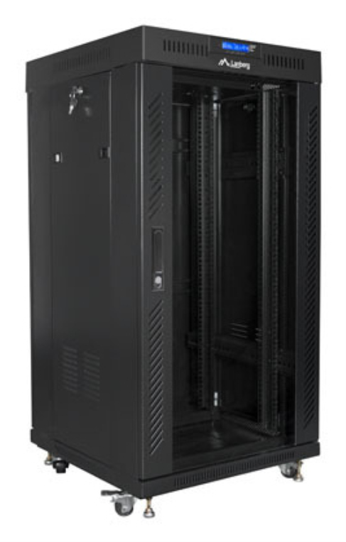 Lanberg FF01-6622-12BL armario rack 22U Rack o bastidor independiente Negro