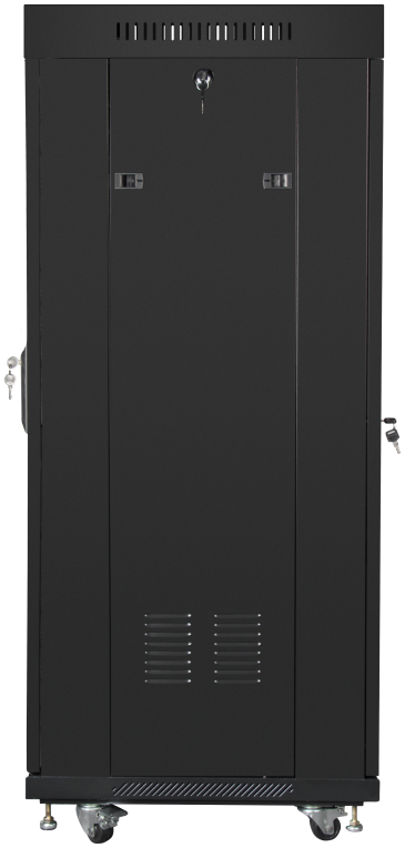 Lanberg free standing rack 19inch cabinet 27U 600x600 glass door LCD flat pack black Rack o bastidor independiente