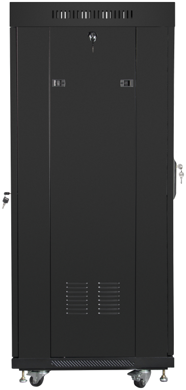 Lanberg free standing rack 19inch cabinet 27U 600x600 glass door LCD flat pack black Rack o bastidor independiente