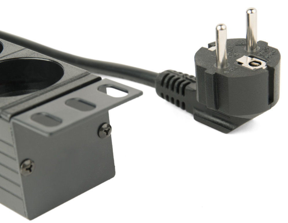 Gembird EG-PDU-014 unidad de distribución de energía (PDU) 8 salidas AC 1U Negro