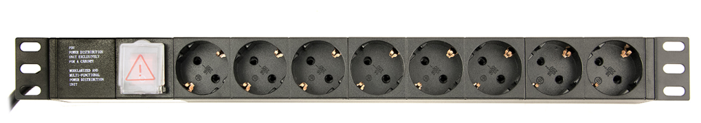 Gembird EG-PDU-014 unidad de distribución de energía (PDU) 8 salidas AC 1U Negro