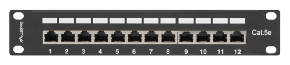 Lanberg PPF5-9012-B panel de parcheo 1U