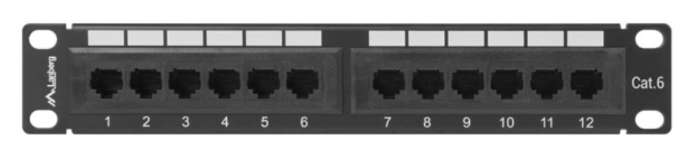 Lanberg PPU6-9012-B panel de parcheo