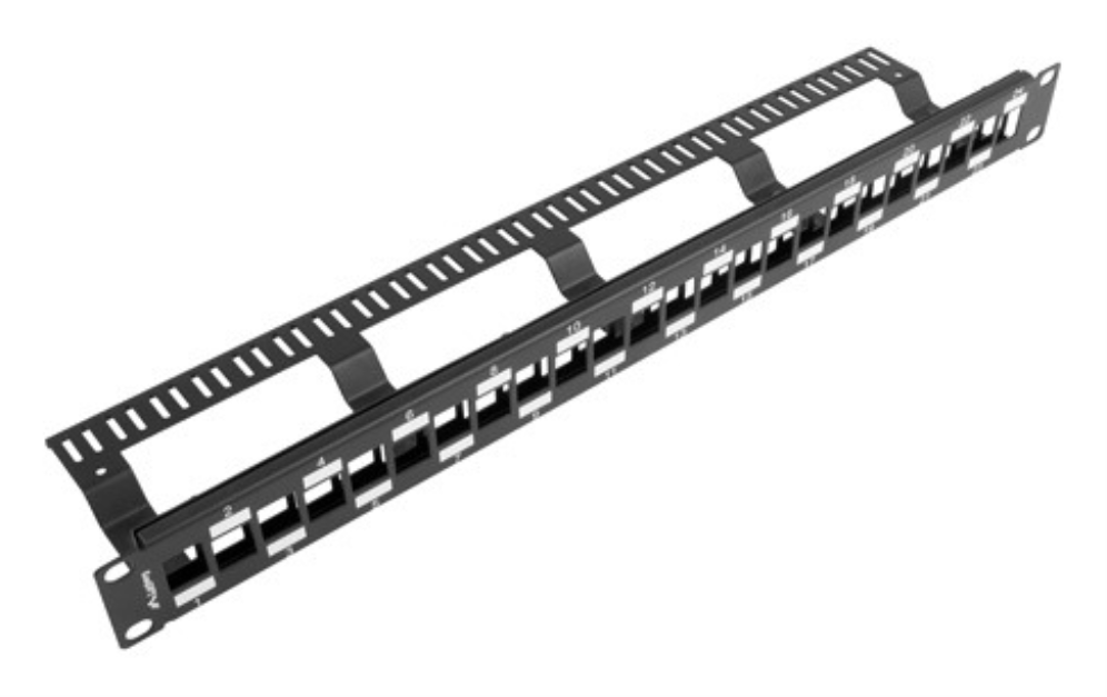 Lanberg PPKS-1224-B panel de parcheo 1U