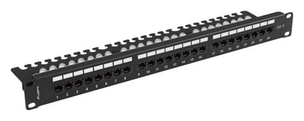 Lanberg PPU6-1124-B panel de parcheo 1U