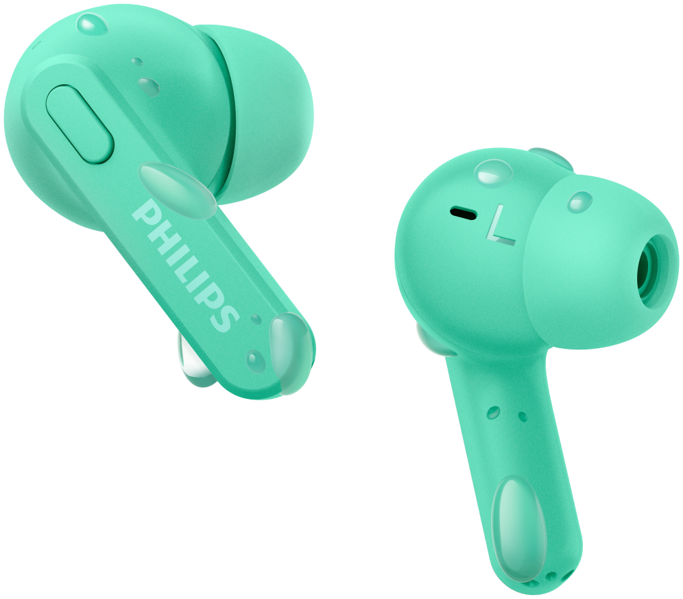Philips 2000 series TAT2206GR/00 auricular y casco Auriculares True Wireless Stereo (TWS) Dentro de oído Llamadas/Música Bluetooth Turquesa