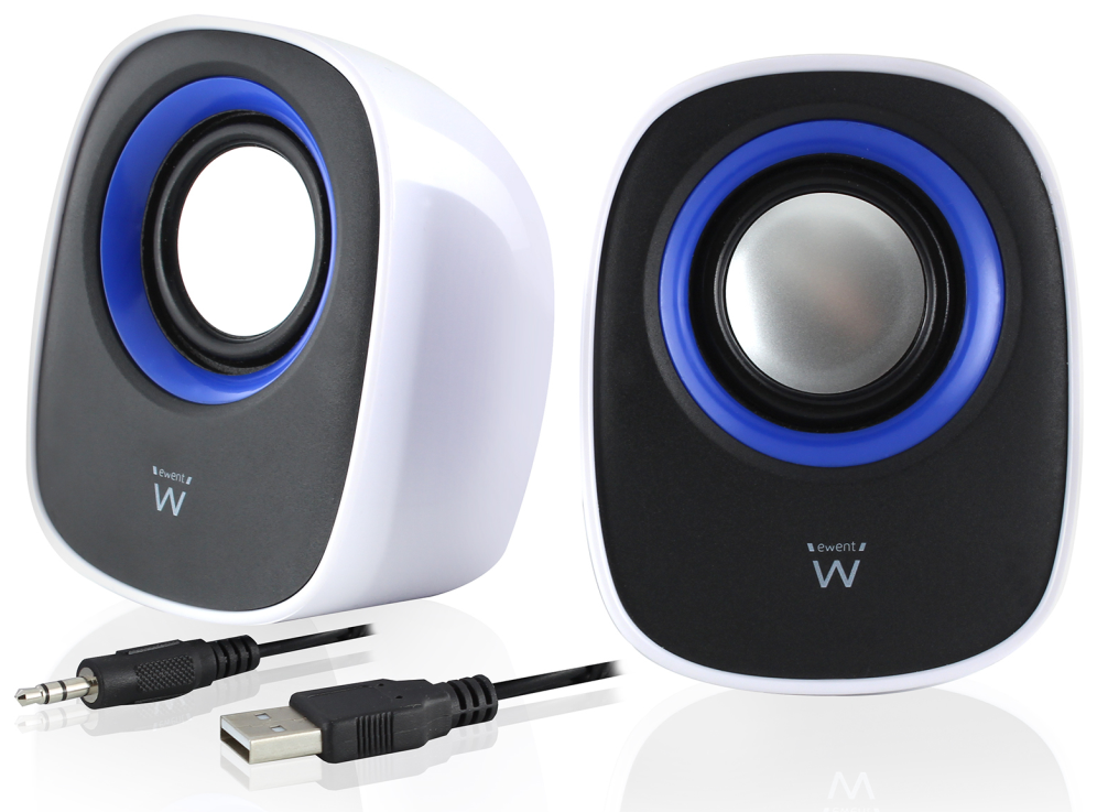 Ewent EW3513 altavoz De 1 vía Negro, Azul, Blanco Alámbrico 5 W