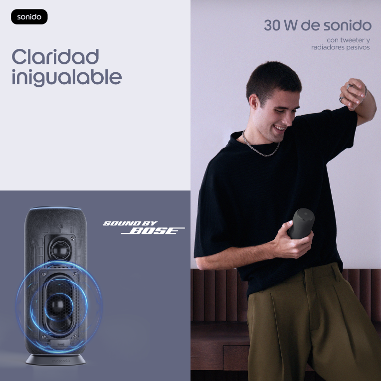 Motorola moto sound flow Altavoz monofónico portátil Carbono 30 W