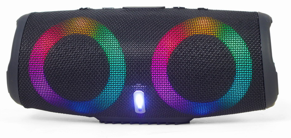 Gembird SPK-BT-LED-02 altavoz portátil o de fiesta Altavoz monofónico portátil Negro 10 W