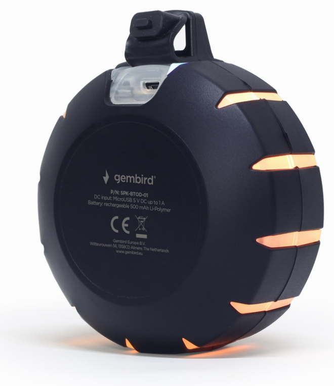 Gembird SPK-BTOD-01 altavoz portátil o de fiesta Altavoz monofónico portátil Negro 3 W